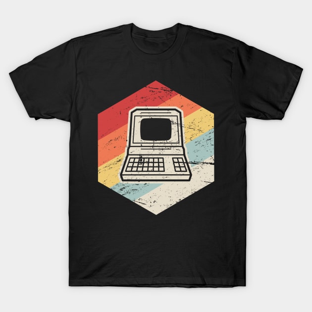 Retro Vintage Computer Icon T-Shirt by MeatMan